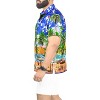 LA LEELA Mens Hawaiian Shirts Short Sleeve Button Down Shirt Men's Tropical Shirts Casual Holiday Summer Party Shirts for Men Funny - 2 of 4