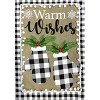 Briarwood Lane Checkered Mittens Burlap Winter Garden Flag Warm W - 4 of 4