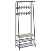 31.5''Coat Rack, 3-in-1 Hall Tree with Shoe Bench - 3 of 4