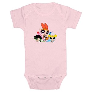 Infant's The Powerpuff Girls Fighting Trio Bodysuit - 1 of 3