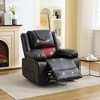 GustoWave Adult Recliner Chair with Heating & Massage, 135° Adjustable Manual Recliner with Side Storage Pockets & Remote Control - 4 of 4