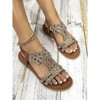 Clotth Women's Floral Flat Sandals - Elastic Strap for Summer Beach, Sparkling Jeweled Bohemian Flats,Sandals with Non Slip Shoes - 4 of 4