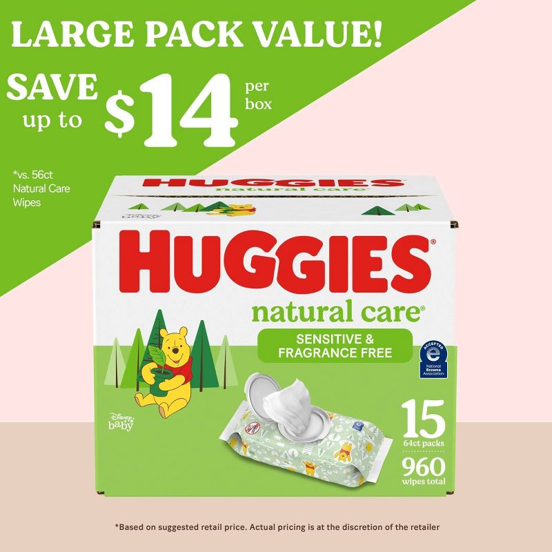 Huggies Natural Care Sensitive Unscented Baby Wipes (Select Count), 4 of 20
