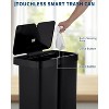 Touchless Motion Detector Trash Can 16 Gallon (60L) Dual Compartment Kitchen Garbage Bin with Lid, Fingerprint-Resistant Stainless Steel - 4 of 4