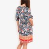 Anna-Kaci Women's Floral Print Short Sleeve Bohemian Tunic Dress With V-Neckline - 2 of 4