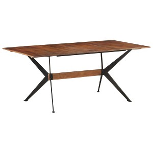 vidaXL Dining Table 70.9 in.x35.4 in.x29.9 in. Solid Mango Wood - 1 of 4