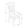 East West Furniture, Groton Dining Chair With Wood Seat In Black Finish, Set of 2 - 3 of 3