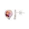 Disney Womens Frozen II Anna and Elsa Silver Plated Frozen Sisters Stud Earrings - image 4 of 4