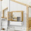 Twin over Twin House Bunk Bed with Roof , Window, Window Box, Door with Safety Guardrails and Ladder - 4 of 4