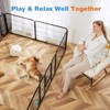 Musment Dog Playpen Indoor Fence 16Panel 40" Height Metal Exercise Pen with Door Small Puppy/Medium/Large Dogs Animal Pet for Outdoor, Garden, Yard - 3 of 4