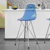 LeisureMod Cresco Mid Century Modern Acrylic Counter Height Barstool with Chrome Base – Ideal for Kitchens and Dining Rooms - 2 of 4