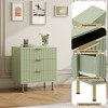 Fluted 3 Drawer Storage Dresser, Tall Modern Chest with Ample Deep Drawers and Wide Top - 3 of 4