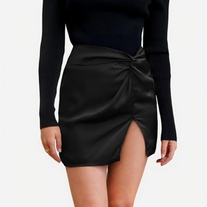 Women's Elegant Satin Tulip Skirt for Festive Occasions - Cupshe - 1 of 4