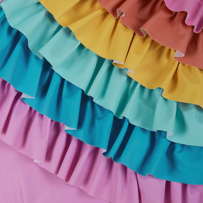 Andy & Evan  Toddler  Rainbow Ruffle Detail Swimsuit, 4 of 6
