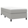 Bed Frame Light Grey Polyester, Plywood, Engineered Wood Twin XL - 3 of 4