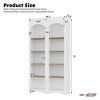 PAGED 72''Tall Wood Bookcase with Adjustable Shelves,5-Tier Bookshelf Storage Organizer,Set of 2 Book Rack for Bedroom,Office - 3 of 4