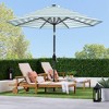 Best Choice Products 10ft Solar LED Lighted Striped Patio Umbrella w/ Crank, Tilt, Push Button, 6 Ribs - 3 of 4