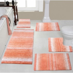 Gradiation Rug Collection Cotton Tufted Set of 5 Bath Rug Set - Home Weavers - 1 of 4