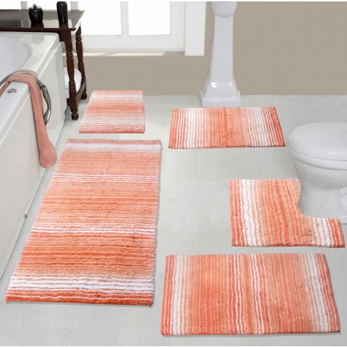 18 x 27 Cotton Tail Tufted Bath Rug, Coral | KD2622962