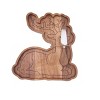 C&F Home Reindeer Shaped Wooden Serving Board with Spreader, 10.75 x11.00-in. - image 2 of 4