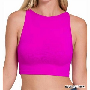 Women's Seamless Crop Top Bralette - ZENANA - 1 of 1