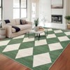 Large Washable Area Rug 9x12 Modern Geometric Living Room Rug with Non-Slip Backing, Contemporary Floor Cover, Foldable Low Pile Indoor Carpet - 4 of 4