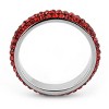 Slickblue Women’s Polished Stainless Steel Ring, Crystal Rhinestone Pave Design, Color Options, Sizes 5-10 - 4 of 4