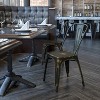 Emma and Oliver Commercial Grade Distressed Colorful Metal Indoor-Outdoor Stackable Chair - 2 of 4