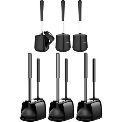 SetSail Toilet Brush and Plunger Set, 3 Pack Toilet Plungers & Toilet Brush