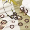 80pcs Wooden Linking Rings, 4 Styles Coconut Wood Hollow Circle Connectors for Jewelry DIY (20-38mm) - 3 of 4