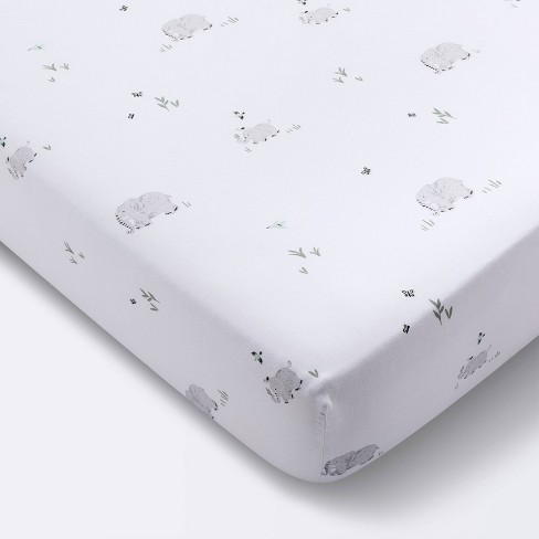 Cotton Fitted Crib Sheet Elephants Cloud Island Target