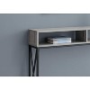 Monarch Specialties Accent Table Console Entryway Narrow Sofa Living Room Bedroom Grey Laminate Black Metal Contemporary Modern - 4 of 4