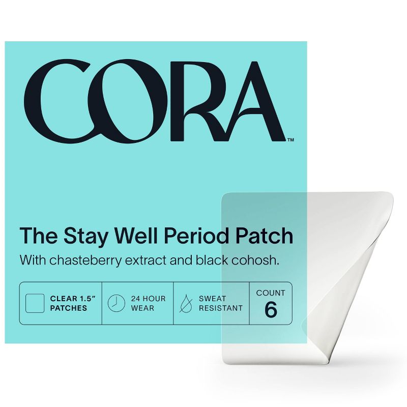 Cora Hormone-Free Herbal Patch for Menstrual Cramp Relief - 6ct, 1 of 6