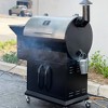 ZPG-700D2E Wood Pellet Grill BBQ Smoker Digital Control with Cover - Silver - Z Grills: 694 sq. in. Cooking Area - 3 of 4