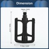 Unique Bargains Cycling Bike Pedal 9/16" Spindle Plastic Bicycle Flat Pedals for Road Mountain BMX MTB Bike Black - 3 of 4