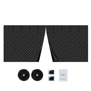 VEVOR Garage Door Screen for Winter, 16x7FT, Garage Door Insulation Kit, Magnetic Thermal Insulated Door Curtain with 300D Oxford Fabric, Black - 1 of 4