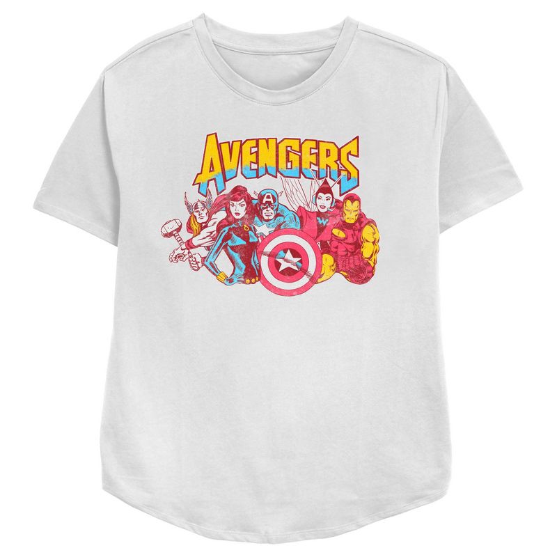 Women's Marvel Distressed Team T-Shirt, 1 of 4