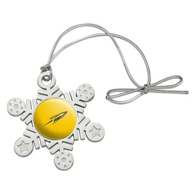 University of Toledo Secondary Metal Snowflake Christmas Tree Holiday Ornament