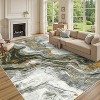 Acekool Machine Washable Area Rug, Non-Slip Low Pile Soft Accent Carpet, Easy-Clean Stain-Resistant Modern Abstract Rug for Living Room Bedroom Office - 2 of 4