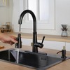 WOWOW Single Handle Pull Down Sprayer Kitchen Faucet with Soap Dispenser - 4 of 4