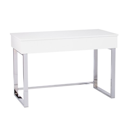 Wennan Modern Faux Marble Desk Black/White - Aiden Lane