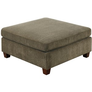 Contemporary 1pc OTTOMAN Tan Color Chenille Fabric Modular Corner wedge Sofa Living Room Furniture - 1 of 1