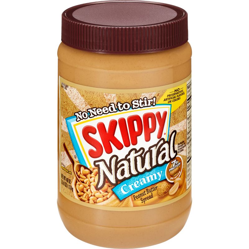 Skippy Natural Creamy Peanut Butter - 40oz, 3 of 16