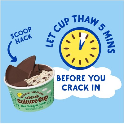 Alec's Ice Cream Culture Cup Frozen Mint Chocolate Cookie - 14 fl oz/4ct