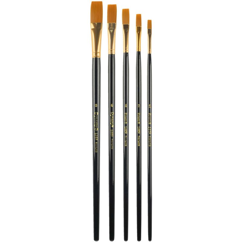 Dynasty Brush B-1650 Art Education Classroom Flat Paint Brushes in Cylinder, Set of 60, 5 of 8