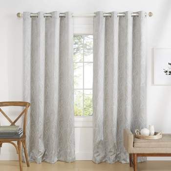 Exclusive Home Twig Insulated Room Darkening Blackout Grommet Top Curtain Panel Pair