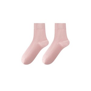 Anna-Kaci Women's Solid Crew Socks 2-Pack Soft Stretch Knit Comfortable Lightweight Everyday Fit - 1 of 1