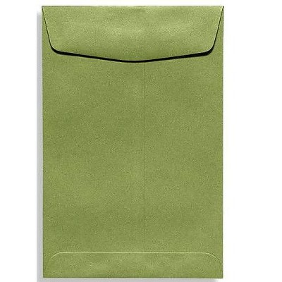 LUX 10" x 13" 70lbs. Commercial Flap Open End Envelopes Avocado Green EX4897-27-50
