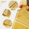 Wikineon Gold Satin Tablecloth Party Decoration 57x120inch 2 Pack Romantic Gold Party Tablecloth Rectangle Table Overlays for Wedding Ceremony - 3 of 4