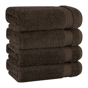 American Soft Linen Turkish Premium Quality 100% Cotton 4 Piece Hand Towel Set, Soft Absorbent Quick Dry Bath Towels for Bathroom - 1 of 4
